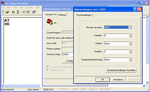 Изображение Hyper terminal для Windows